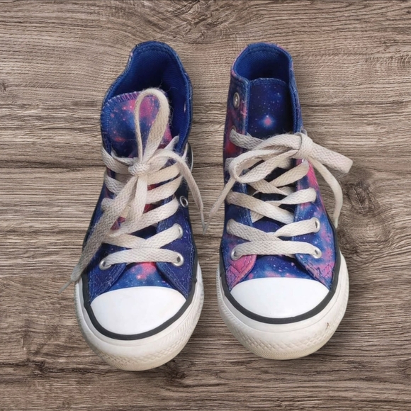 Converse Chuck Taylor All Star Hi Tops "Miss Galaxy" Kids' Shoes Size 10.5 - Picture 2 of 4